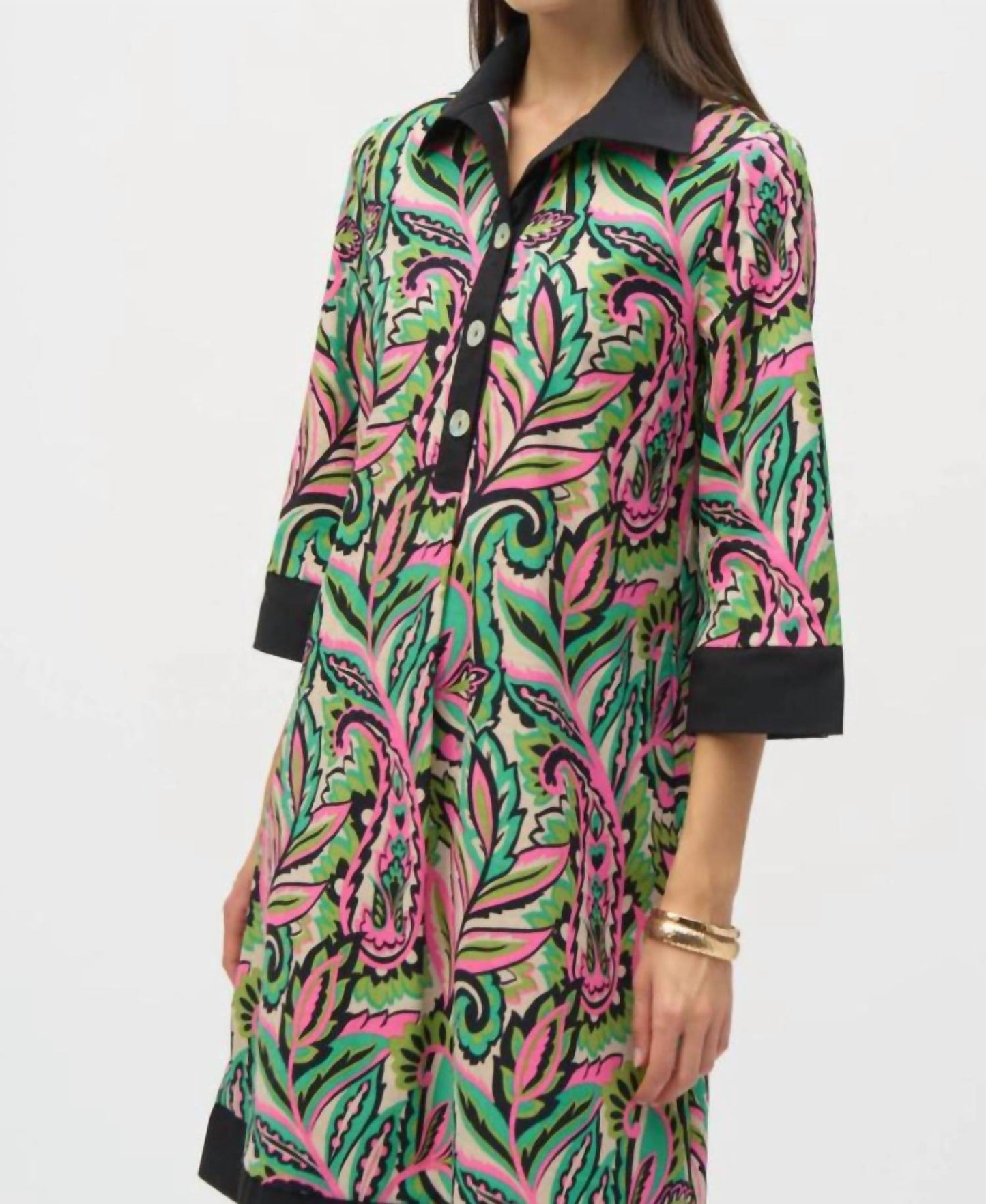 Joseph Ribkoff - Poplin Paisley Print Midi Dress