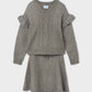 Mayoral - Girl's Soft V Neck Sweater And Skirt Set