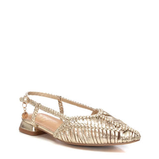 Xti - Women's Metallic Braided Slingback Flats