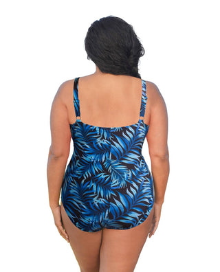 Always For Me - Plus Size V-Neck Twist Front One Piece Swimsuit