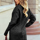 1 The Woman - Cable Knit Drop Shoulder Loose Fit Sweater Dress