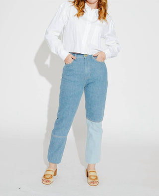 Ganni - Cutline Denim Swigy Pants