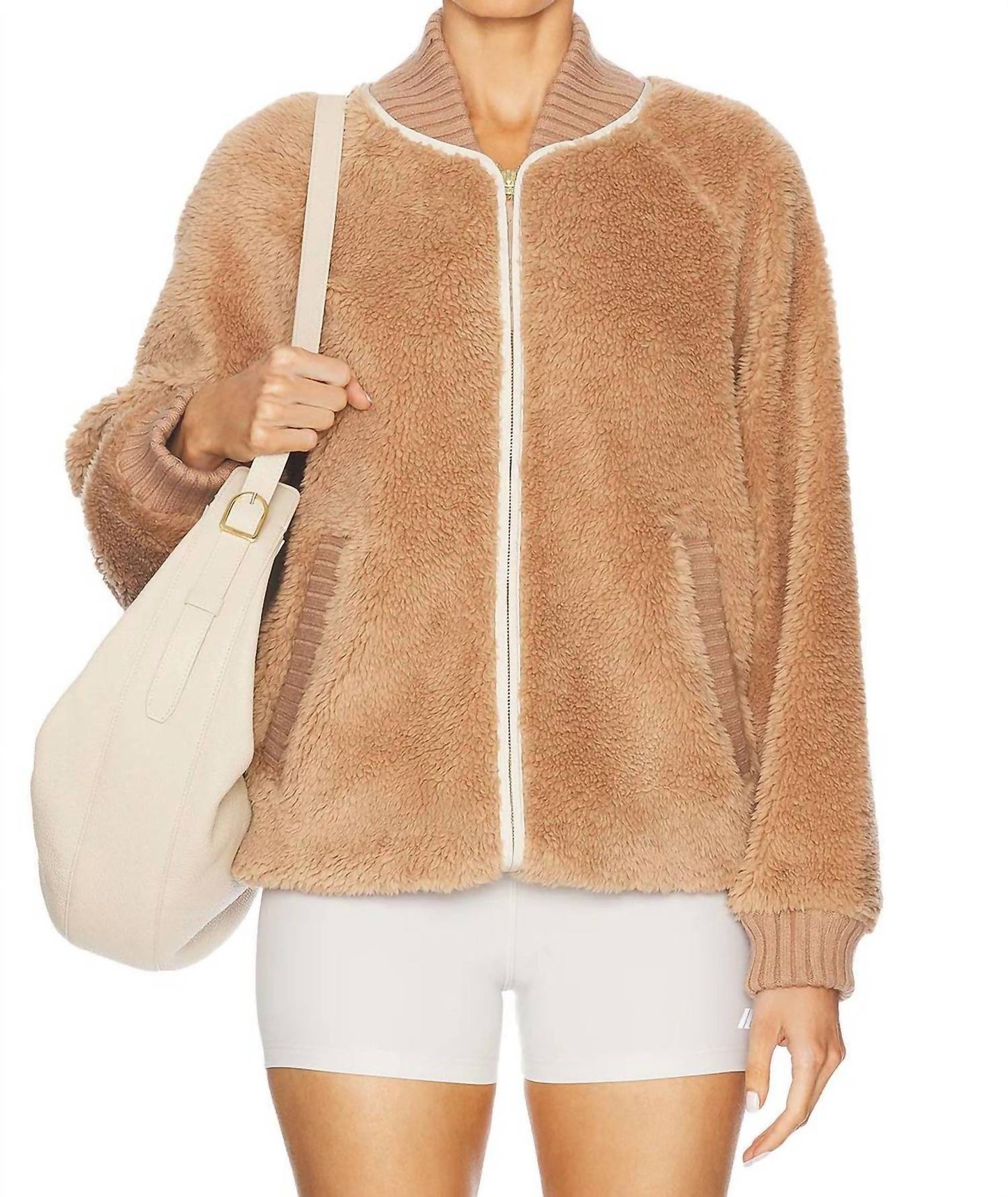 Varley - Ella Longline Sherpa Bomber Jacket