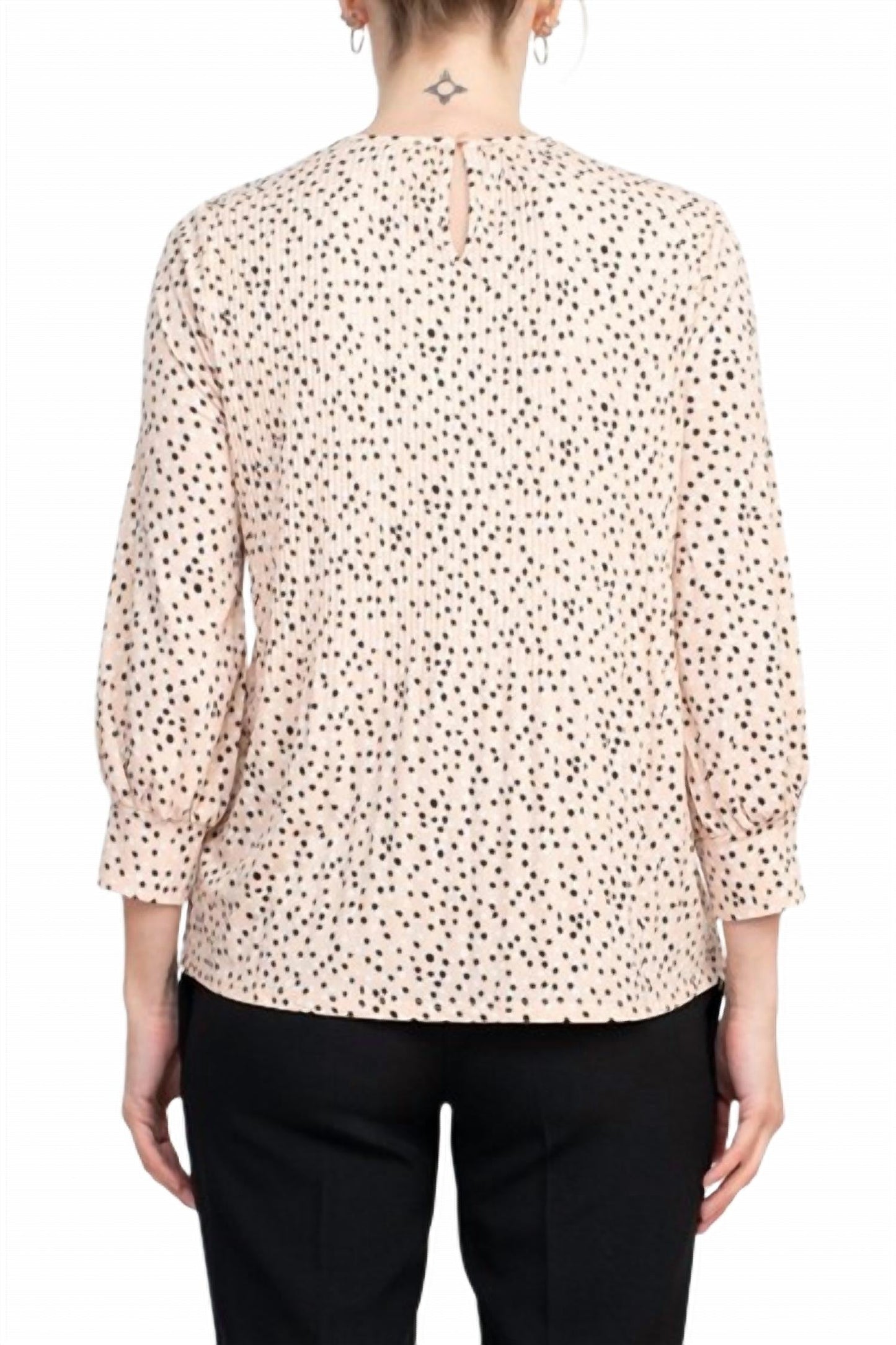 Adrianna Papell - Three-quarter Sleeve Crepe Top