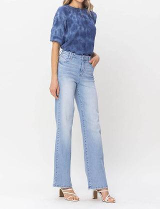 Judy Blue - High Waist With Pocket Details Wide Leg Denim Jeans