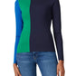 Tory Burch - BLOCK STRIPE TECH KNIT TURTLENECK SWEATER