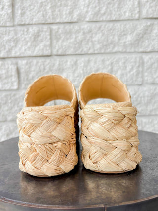 Loeffler Randall - Women's Natural Aaron Platform Raffia Mules