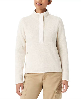 Bass Outdoor - Women's Mixed Media Mock Neck Sweatshirt