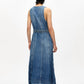 Ganni - Light Denim Belt Midi Dress