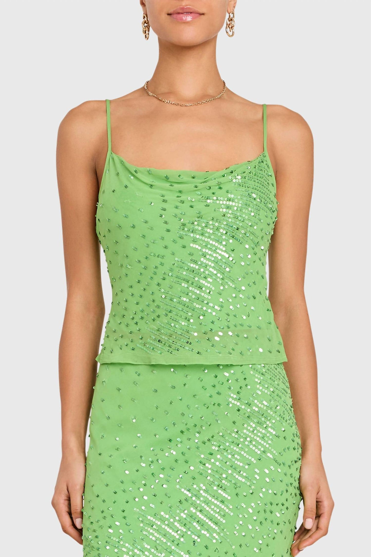 Amanda Uprichard - Noella Sequin Chiffon Top