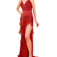 Rachel Allan - Beaded Fringe Sweetheart Neck Dress