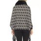 Oolala - Meander Pattern Real Fur Collar Fringe Cape