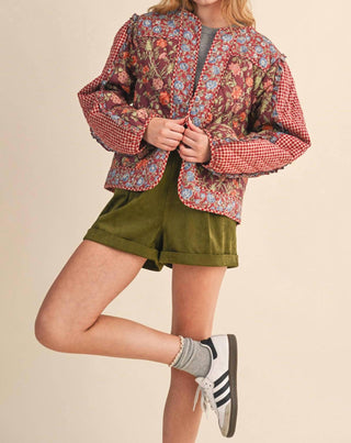 &Merci - Women's Print Quilted Jacket