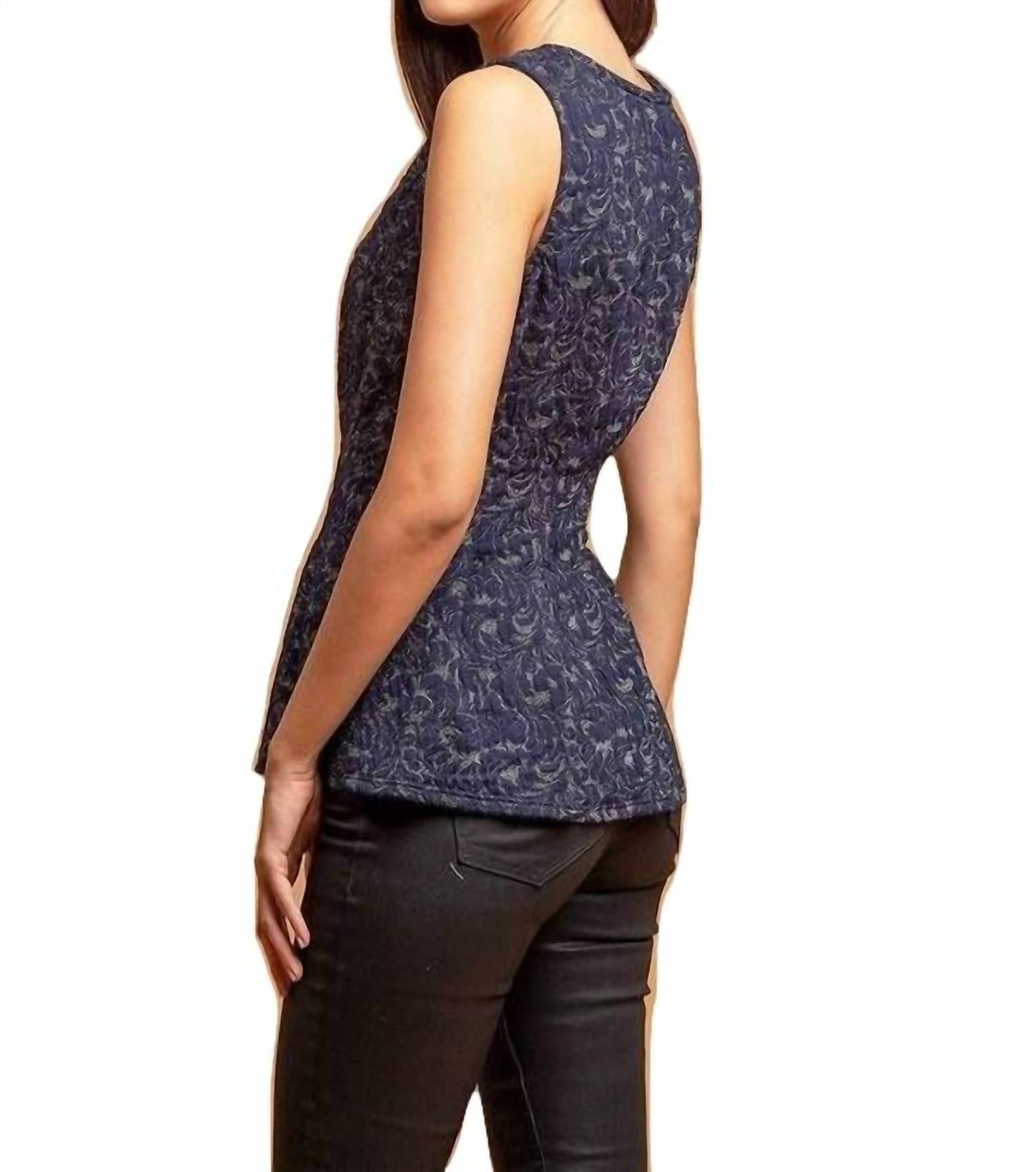 Eva Franco - Metallic Peplum Top