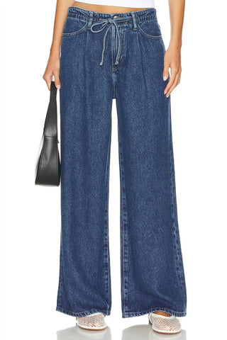 Frame - Super Drape Drawstring Wide Leg Jeans