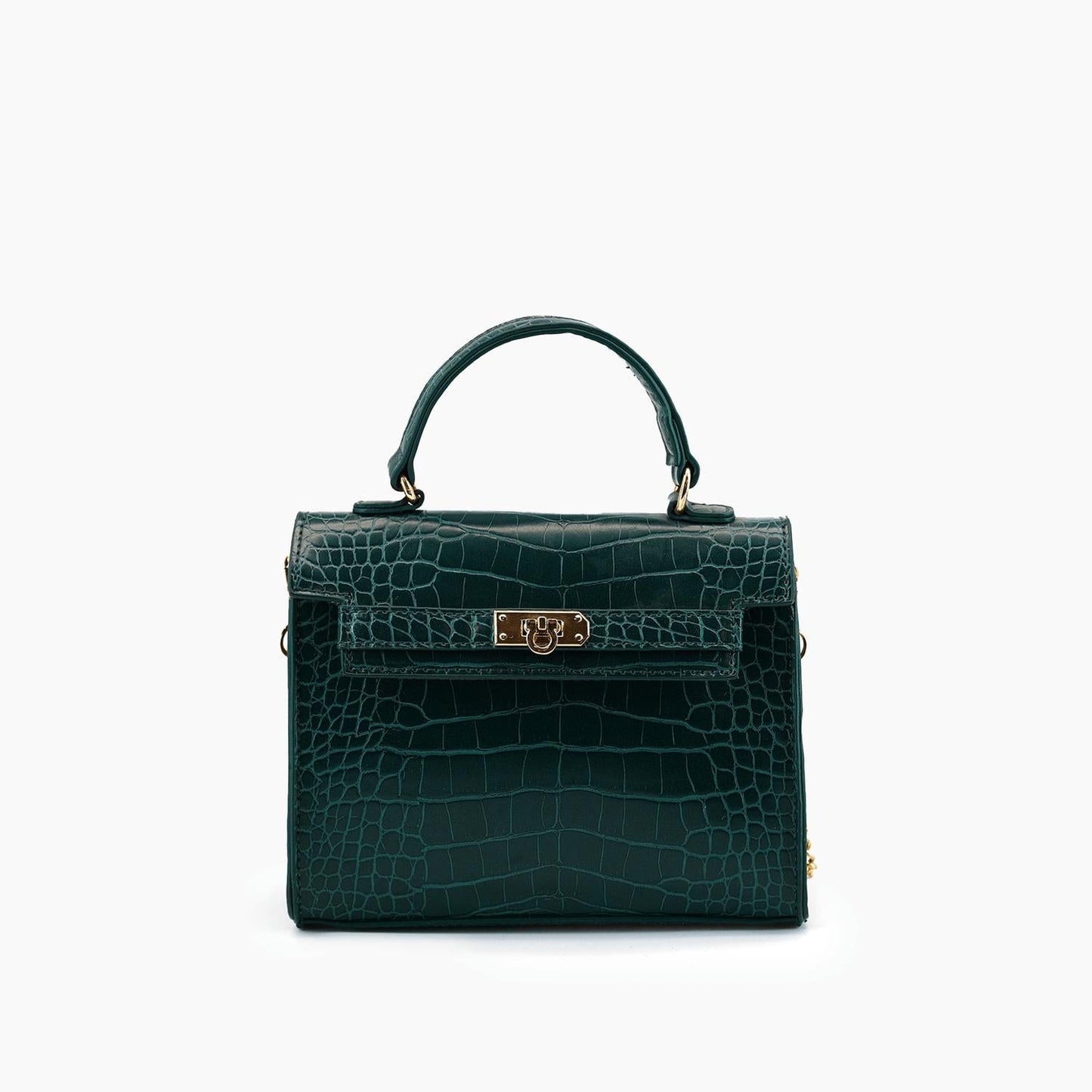 Like Dreams - Women's Lantern Faux Croc Crossbody Bag