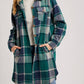Bluivy - Women's Flannel Plaid Longline Shacket