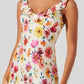 Astr - Zoie Floral Satin Ruffle Dress
