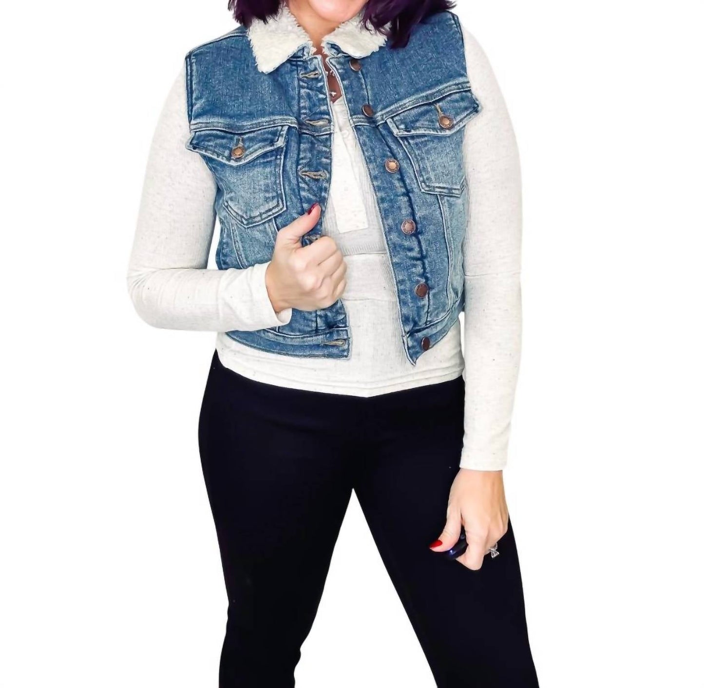 Judy Blue - Cozy Edge Vest - Reg/Curvy