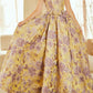 Amelia Couture - Strapless Flower Bow Detail Prom Gown