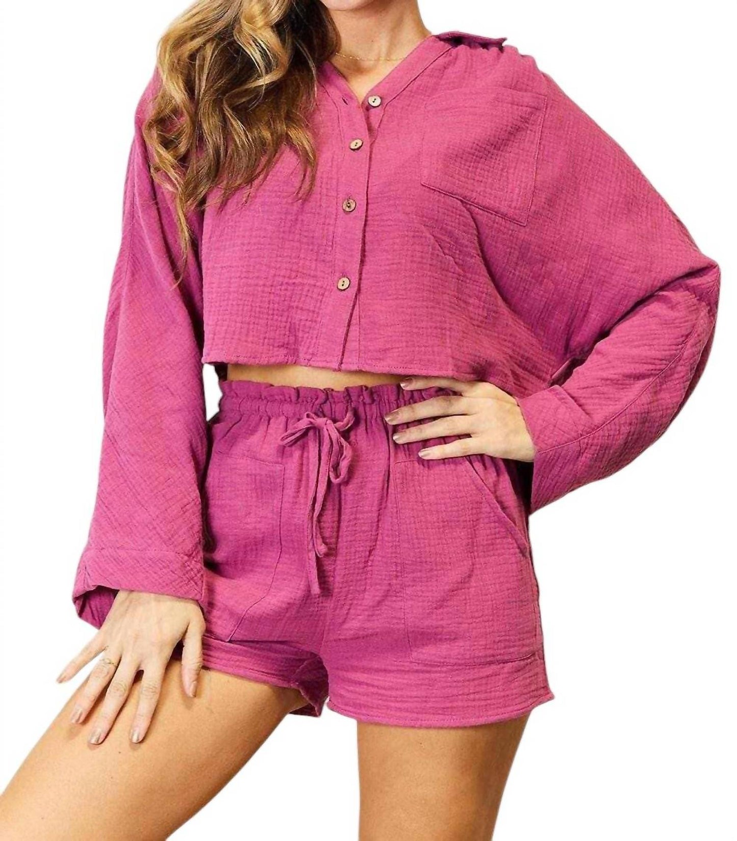 Basic Bae - Chic Two-Piece Button-Up Set