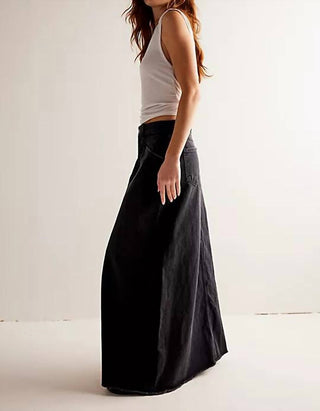 Free People - Come As You Are Denim Maxi Skirt