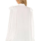 Selkie - Tuxedo Ruffle Detailed Blouse