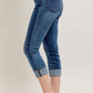 Judy Blue - Mid Rise Cuffed Capri Jean