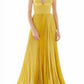 Tarik Ediz - Corset top with pleaded gown