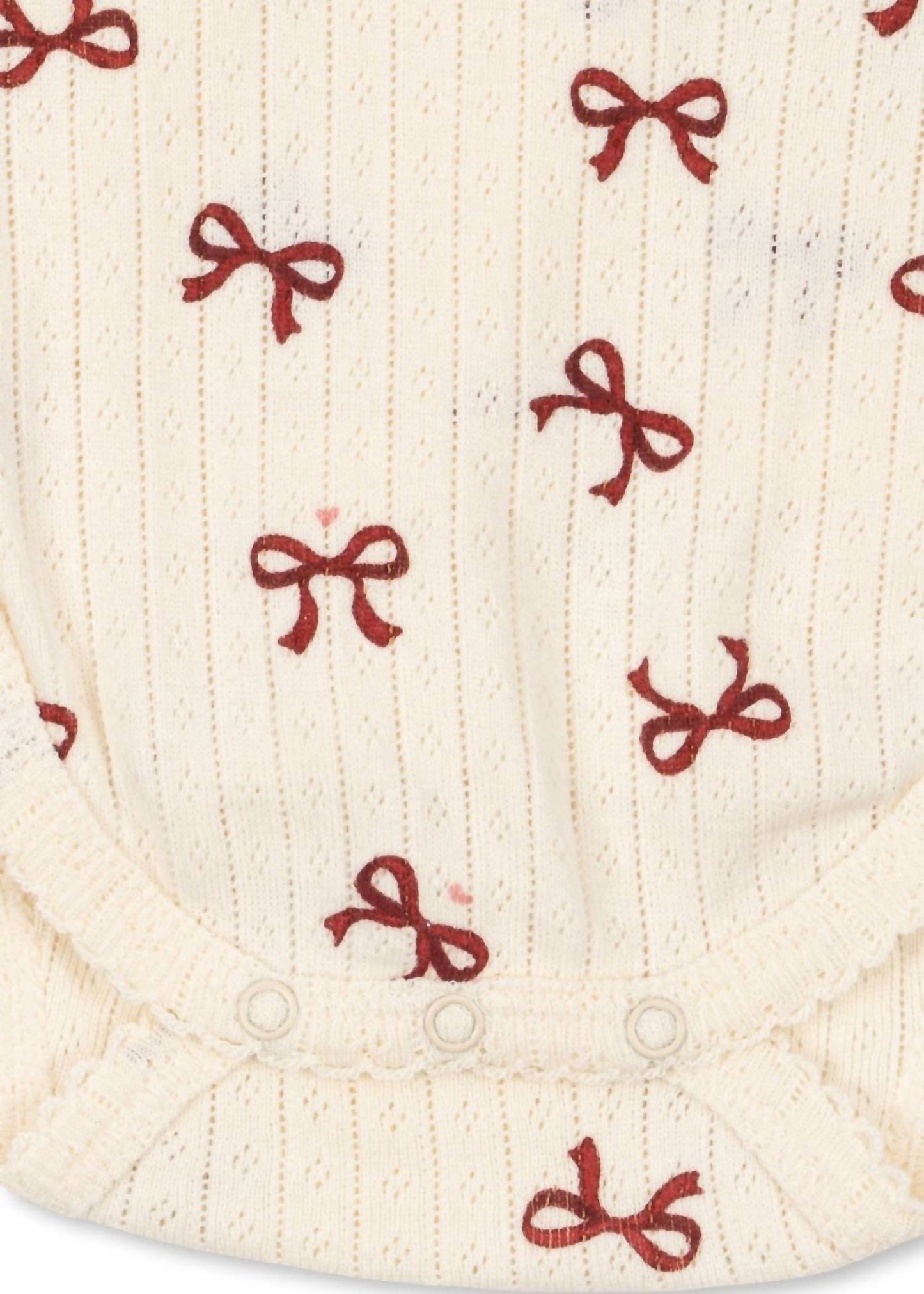 Konges Sløjd - Baby's Minnie Bow Rouge Onesie
