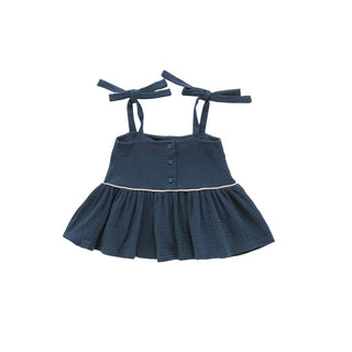 Omamimini - Baby Peplum Top with Ties