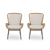 Outdoor Wicker Club Chair With Cushions (Set of 2)