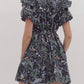 Entro - Floral Puff Sleeve Short Dress