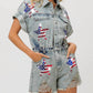 Trendsi - BiBi American Flag Washed Romper