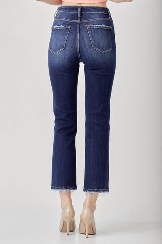 Risen - High Rise Crop Straight Jeans