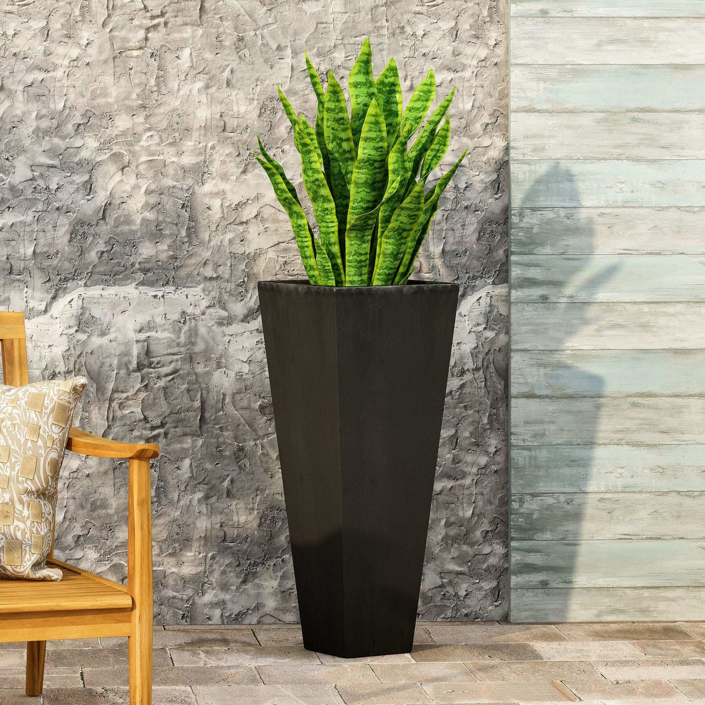 Outdoor Modern Cast Stone Planter