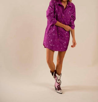 Care Tucker - Preslie Poplin Shirt Dress - All Over Western