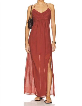 Steve Madden - Brianna V-neck Smocked Halter Dress