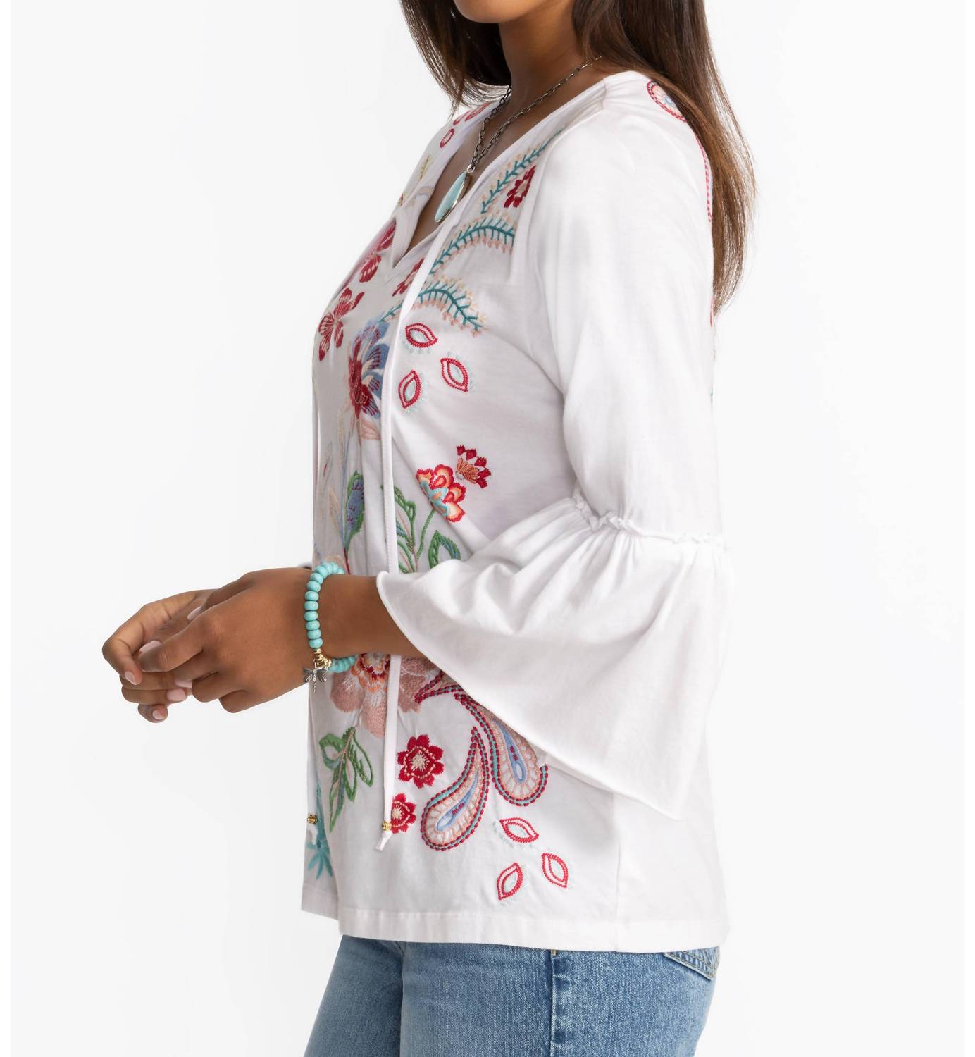 Johnny Was - Freyde Ruffle Sleeve Top