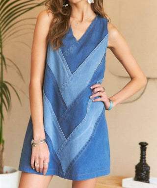 Adora - Chevron Crush Dress