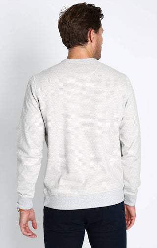 Jachs New York - Striped Sustainable Fleece Crewneck Sweatshirt