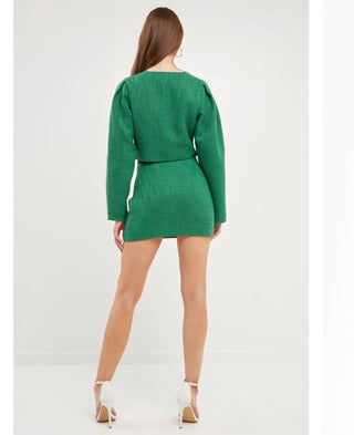 Endless Rose - Crop Tweed Jacket