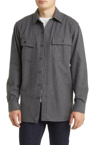 LLBean Men's Traditional Fit Chamois Button Up Shirt - Charcoal Gray