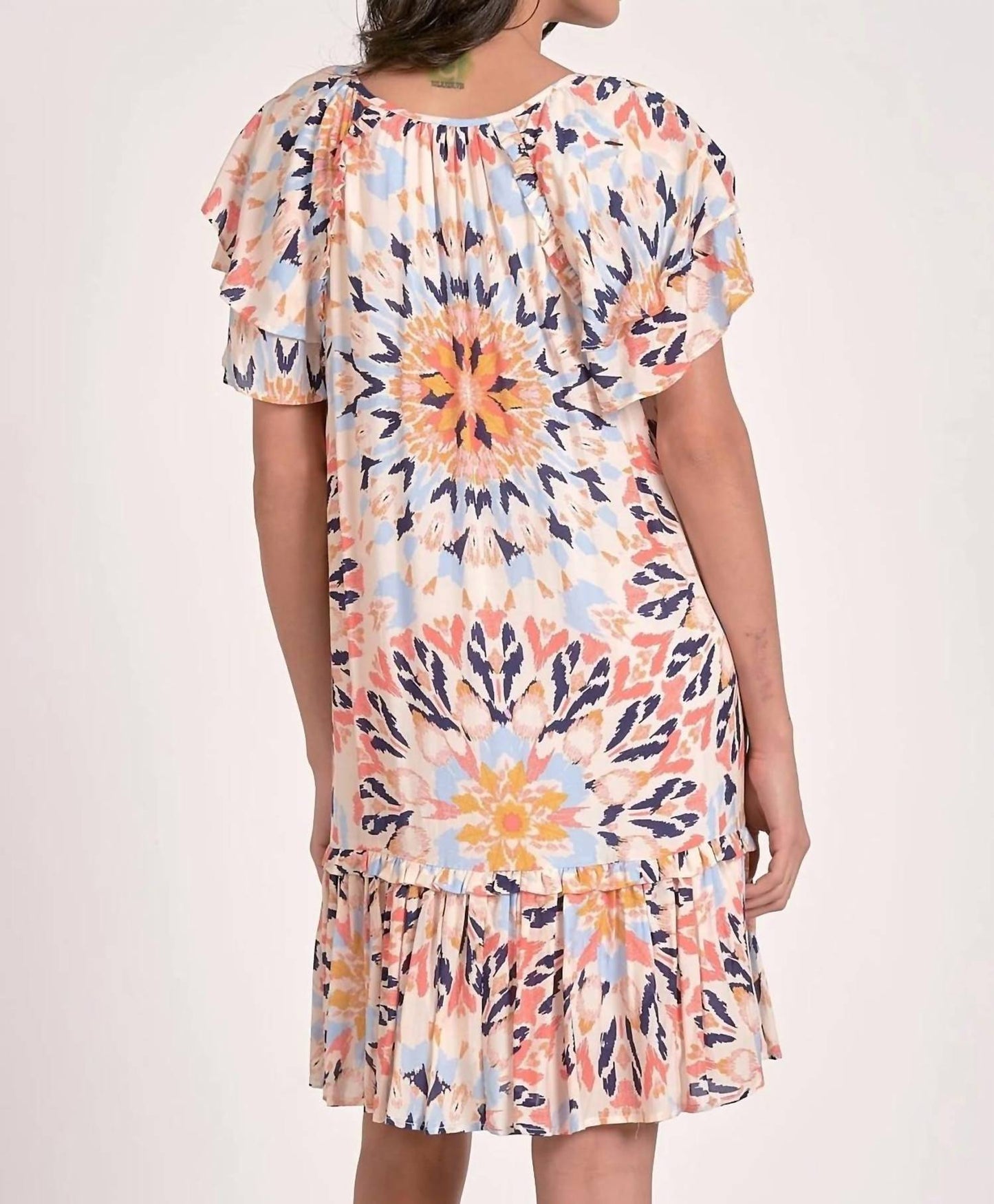 Elan - Ruffle Short Sleeve Dress