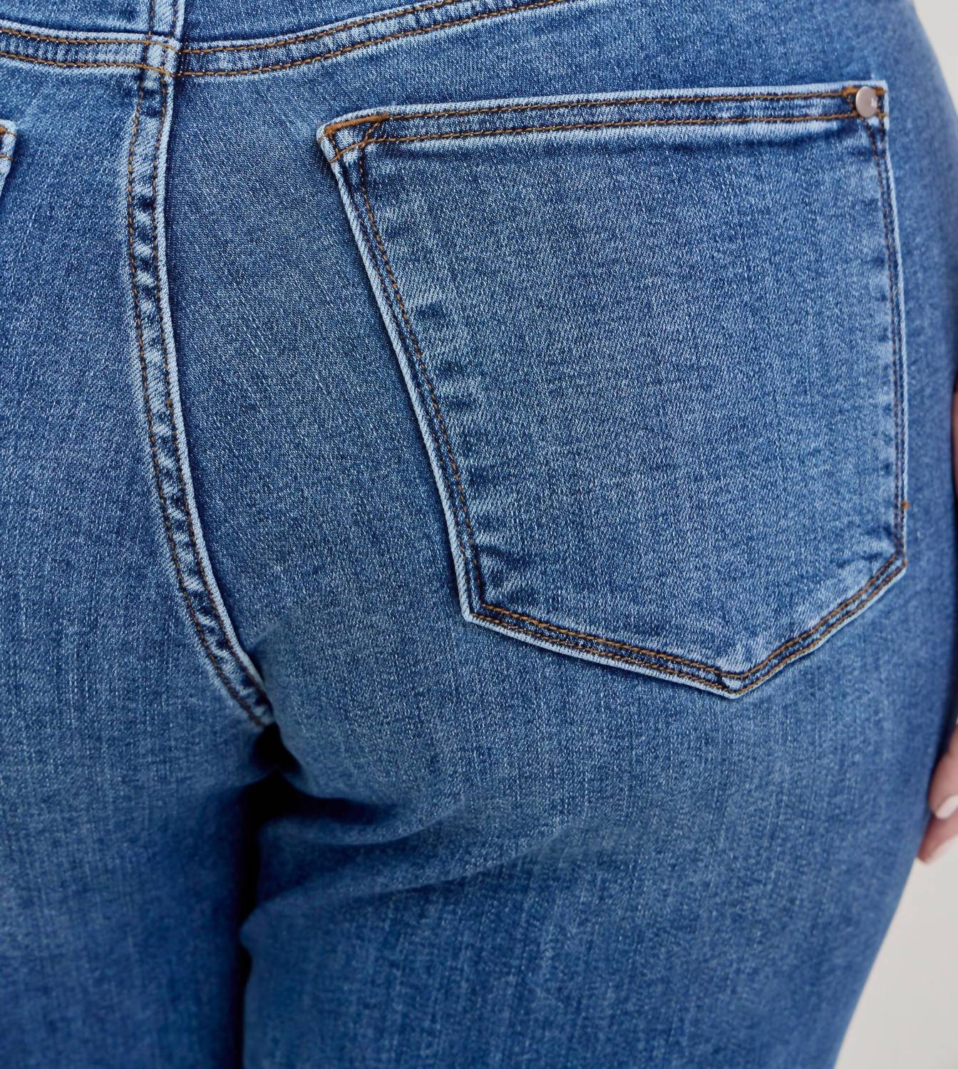 Judy Blue - Women's Wide Leg Double Button Jeans