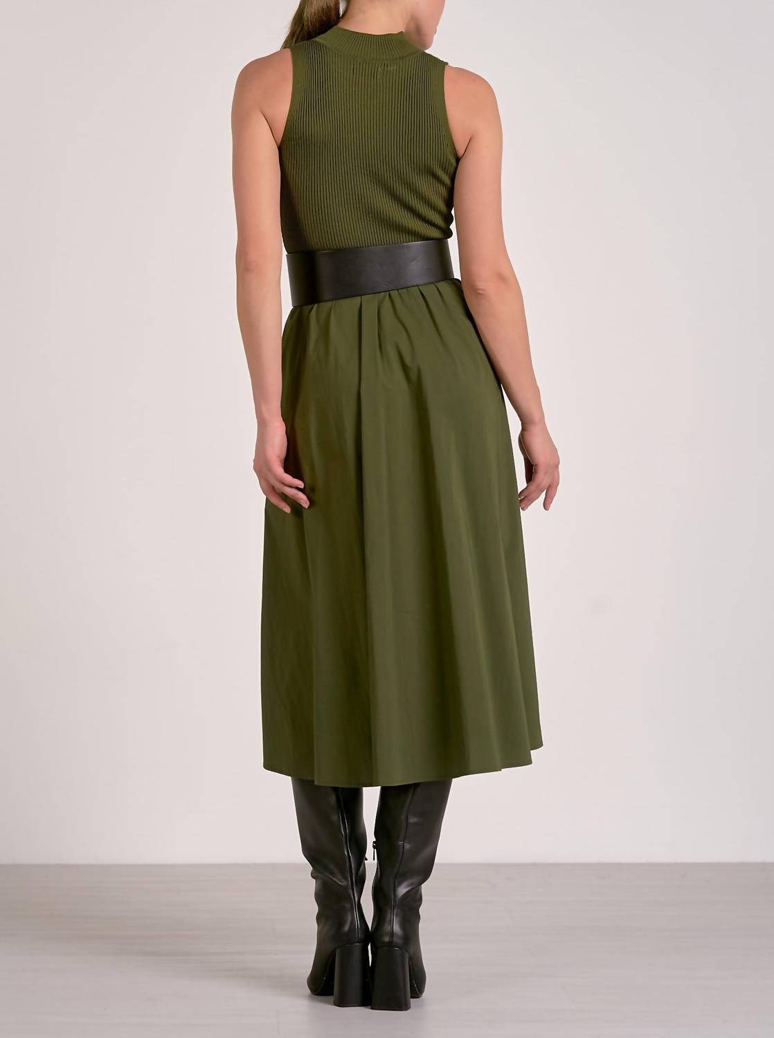 Elan - Elsie Mixed Media Maxi Dress