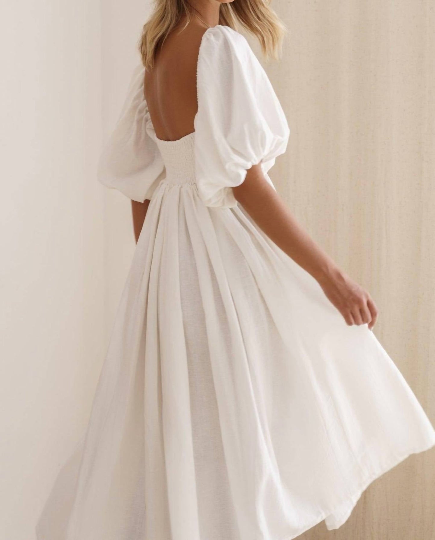 Bali Elf - Cherie Puff Sleeve Midi Dress