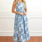 8 Oak Lane - Tie Top Smocked Maxi Dress