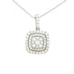 Aamiaa - 1.00 Carat Natural Diamond Cushion Double Halo Pendant
