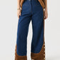 Farm Rio - Western denim wide low waisted pants